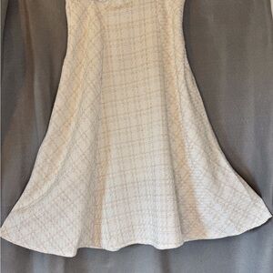 Elegant Cream Plaid Skirt. NWOT